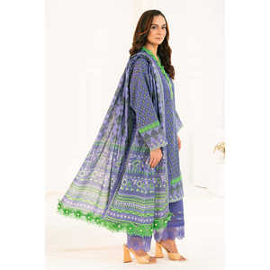 Conjunto de traje Khaddar estampado de 3 piezas para mujer con dupatta K-52084 - Product Image 6