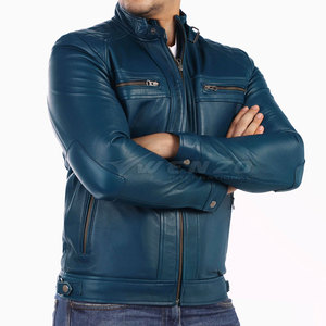 Veste en cuir de vache véritable pour homme, automne-hiver, haute qualité, écologique, coupe-vent, respirante, décontractée, service OEM - Product Image 3