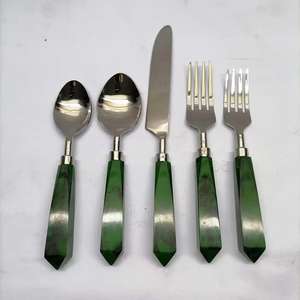<b>Salad</b> <b>Server</b> Set Individual Colors Stainless Steel Brass Copper Coating Kitchen Use - Product Image 2