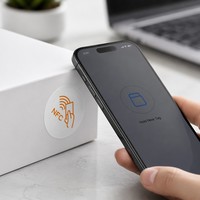 Etiqueta NFC PET Personalizada ISO14443A 13.56MHZ, Etiqueta RFID NTAG213 215 216 en Rollo de 30mm