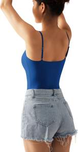 Traje de baño de una pieza para mujer, traje de baño con cuello redondo o correa de espagueti para playa, piscina o traje de baño al por mayor - Product Image 3