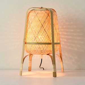 Lámpara colgante de techo moderna hecha a mano de mimbre de bambú, iluminación retro, lámpara colgante tejida para uso doméstico - Product Image 1