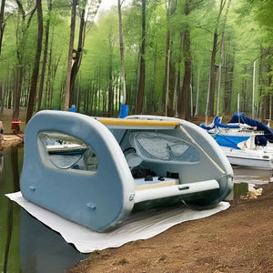 Casa barco inflable con cabina espaciosa, techo parasol retráctil para <span class=keywords><strong>retiro</strong></span> junto al lago - Product Image 5