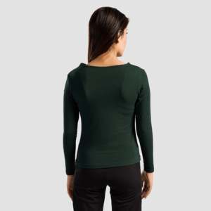 Green Asymmetrical Yoga <b>Top</b> with Front Logo Fashion Design Breathable Lightweight Spandex Fitness Wear Plus Size Seamless Print - Product Image 2