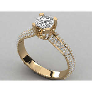 Bague pour femme en or 14 carats avec diamant solitaire cultivé en laboratoire - Product Image 1