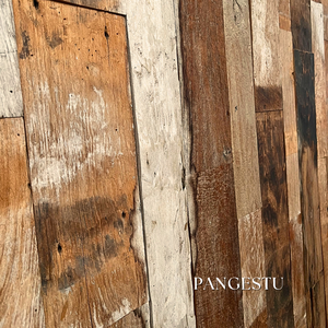 แผ่นผนังไม้สักแท้รีไซเคิล ตกแต่งภายในสไตล์ธรรมชาติ สำหรับตกแต่งผนังในอพาร์ทเมนต์และโรงแรม - Product Image 2