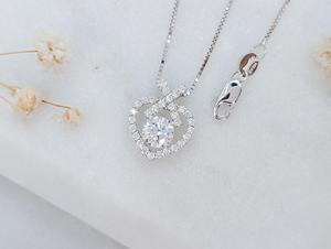 Collar con Colgante de Diamante Moissanite Redondo de Moda con Certificación GRA, Diseño de Corazón en Oro de 14k, Joyería Fina de Moda al Mejor Precio - Product Image 6