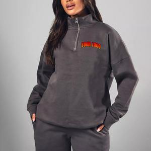 Sudadera de Mujer con Cuello Alto y Cierre de Cremallera, Súper Cómoda, Estilo Casual, Atractiva, con Hombros Caídos, Fabricante 2026 - Product Image 1