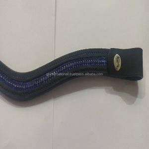 Chaîne personnalisée en cristal bleu à deux rangées Chaîne vide en cuir avec boutons pression Toutes les tailles Cob complet fabriqué en Inde Commande en gros - Product Image 4