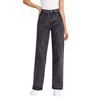 Jeans en denim pour femmes à prix de gros, design personnalisé, délavé foncé, coupe large, respirant, écologique, du Bangladesh