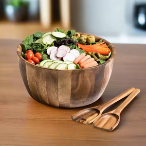 Tazón para servir con plato de madera Producto de alta comercialización Venta al por mayor Hogar de madera Hotel y restaurante por glowin fashion - Product Image 1