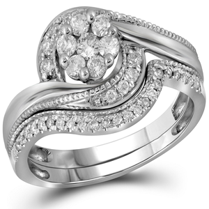 แหวนหมั้นเพชรแบบวงคู่ประดับฮิปฮอปทำจากเงิน925ของขวัญวันเกิดวันครบรอบวันแต่งงานชุดปาร์ตี้ - Product Image 1