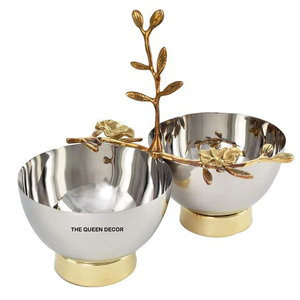 Tazón Decorativo para el Hogar o la Oficina, Diseño Nuevo, Metal de Lujo, con Asa de Pulpo, para Servir Frutas - Product Image 5