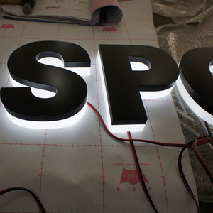 Lettera in acciaio inossidabile segno elettronico personalizzato per esterni lettere di <span class=keywords><strong>alfabeto</strong></span> a led con segno retroilluminato - Product Image 1