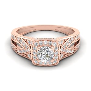 REYES IGI Certified 0,9 Quilates Diamond Compromiso Band Anillos Mujeres 14K 18K 22K Oro blanco Lujo Clásico Boda Joyería fina - Product Image 5