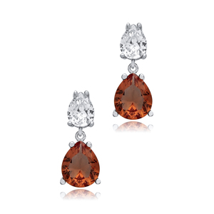 Sultanite CZ Pear Shape Cluster <b>Earrings</b> Wholesale Turkish Handmade 925 Silver Sterling Jewelry - Product Image 3