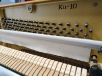 Japan Used Kawai KU10 Burgundy Upright Piano Warm Tone Precisely Tuned Professional Choice Pure Tone Comfortable Touch