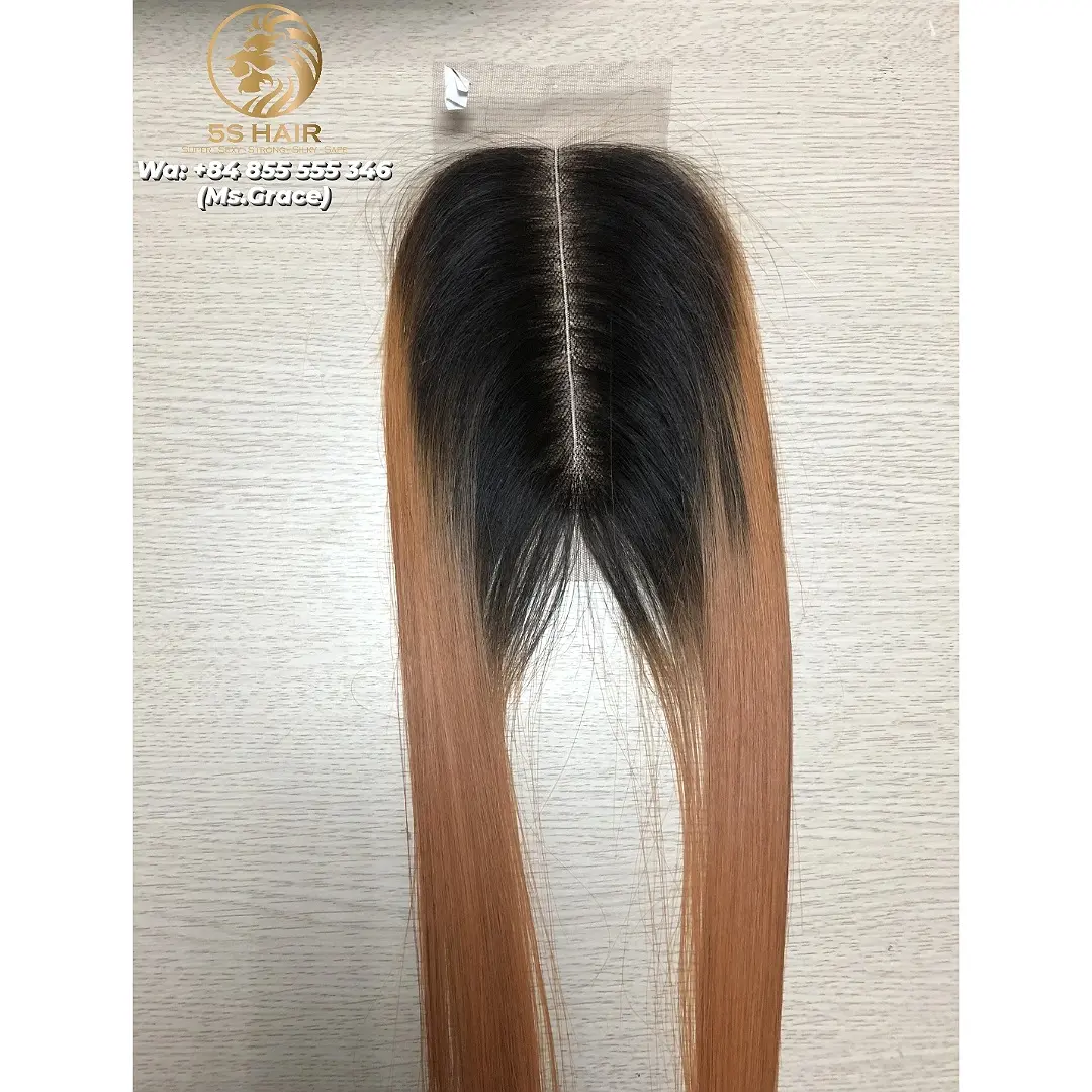 Wig Depan Renda Rambut Manusia 100 Emas Ombre Lurus Tulang Warna Bagus, Wig Rambut Manusia 100%, Wig Rambut Manusia Tebal Renda Depan