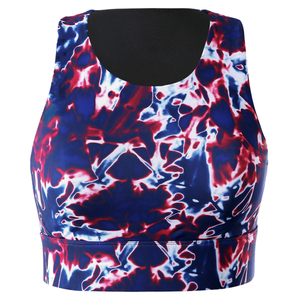 OEM Custom Heat-Transfer Printed Plus Size Lightweight High Support Four-Way <b>Stretch</b> Women Sports <b>Bra</b> Seamless Push Yoga - Product Image 2