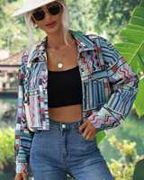 Veste Western Cowgirl Shirt femme Tissu respirant et léger avec accents Boho du sud-ouest navajo Prêt à expédier