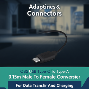 OBS <b>USB</b> <b>Type</b> <b>C</b> To <b>Type</b> A <b>Adapter</b> 0.15m Male To Female Converter For Data Transfer And Charging - Product Image 3