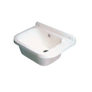 Lavabo in Resina da Parete 50x35 Cm con Sifone - Product Image 1