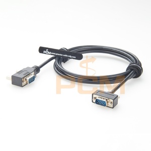 2m Right Angled HD15 SVGA VGA DE-15 15pin Ultra Slim Low-profile Male to <strong>Plug</strong> Connector Shielded Cable for <strong>Computer</strong> Display PC - Product Image 5
