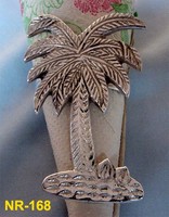 Nouveau exclusif luxe étoile palmier rond rond Royal Design fêtes de mariage métal bois perle cuir support de Table décor
