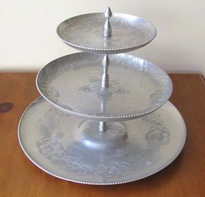 Classic Design TQC 3-Tier Aluminium Eco-Friendly <b>Cake</b> Stand Finest Quality Dessert <b>Server</b> Cupcake Stand Home Hotel Low Price - Product Image 5