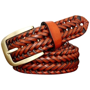 Ceinture en cuir sur mesure en cuir de vachette Ceinture en cuir à boucle réglable - Product Image 3