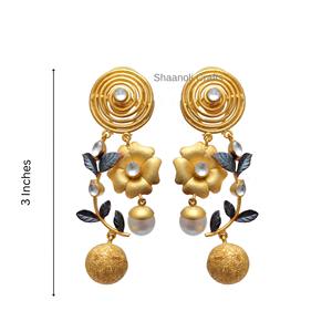 มาใหม่ต่างหูชุบทอง kundan เครื่องประดับทองเหลืองผสมแบบตะวันตกพร้อมเพชรมุกสำหรับงานแต่งงานของขวัญงานปาร์ตี้งานหมั้น - Product Image 5