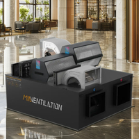 Unité de ventilation HVAC à double flux en acier inoxydable 4000m³/h, économie d'énergie, purification de l'air frais PM2.5, pour hôpitaux, gymnases, extérieur