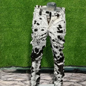 Pantalons en cuir de vachette de qualité supérieure pour hommes, vente en gros, couleur unie, très demandés - Product Image 1