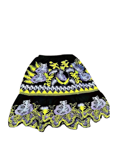 Falda Bordada Floral Algodón Mujer Falda Bordada Floral Mexicana: Fiesta Latina Moda Falda Mexicana - Product Image 1