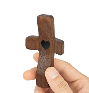Rosario Religioso de Madera de Estilo Rústico Ecológico de Alta Calidad, Cruz Cristiana Grabada a Mano, para el Hogar, a los Precios Más Bajos - Product Image 3