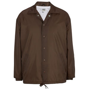 Vestes d'entraîneurs rouges personnalisées Bouton couvert Entraîneurs pour hommes Vestes d'entraîneurs de couleur pour femmes Veste imperméable en nylon - Product Image 5