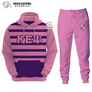 Survêtement unisexe en molleton écologique personnalisé avec broderie de la sororité Kapa Epsilon Psi, taille plus, uni, pour l'hiver - Product Image 5