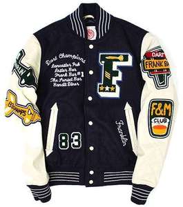 Chaquetas Varsity Vintage para Hombre con Bordado de Lana, Logotipo Personalizado, Manga de Cuero y Diseño de Chaqueta Universitaria - Product Image 1
