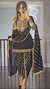 Vestido Salwar Étnico Indio Pakistaní de Diseño Nuevo y Moderno al por Mayor, con Dupatta, Bordado Intenso, para Fiestas, en Georgette Sintética - Product Image 3