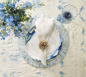 Set de table rond moderne en nacre, décoration de table de luxe, vaisselle de style côtier pour la maison et l'hôtel - Product Image 6