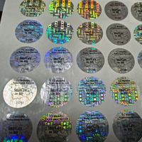 Papier adhésif holographique original parfait, autocollants holographiques personnalisés avec mini logo de marque, étiquettes d'emballage, étiquettes de marque