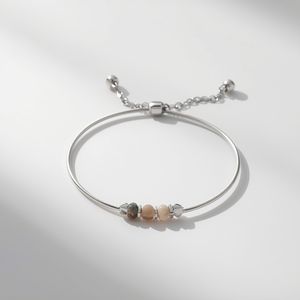 Bracelet jonc élégant en or massif 14 carats à double fil, avec certificat GIA, réglable, bijoux contemporains - Product Image 5