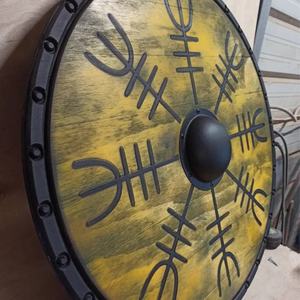 Couteau de camping JEXMOO fait main de 24 pouces en bois et acier à haute teneur en carbone avec design bouclier viking, support OEM/ODM personnalisé - Product Image 5