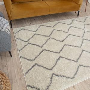 Moroccan Ivory Grey Shaggy <b>Rug</b> 800-Machine Made <b>Boho</b> Living Room Carpet Plush Abstract Hallway <b>Rug</b> - Product Image 6