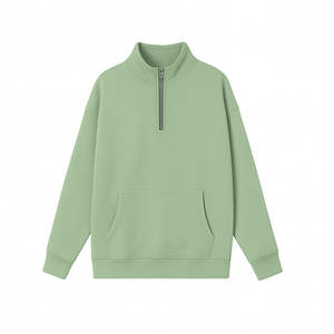 Sudadera con Cierre de Cremallera de 1/4 para Hombre, Corte Holgado, 100% Algodón, Estampada, Transpirable, Cómoda, Estilo Urbano, Lista para Enviar - Product Image 5