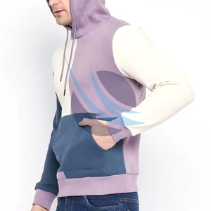 Pull à capuche épais pour hommes avec doublure polaire Sweats à capuche personnalisés Style Streetwear Sweat-shirt d'hiver à manches longues - Product Image 2