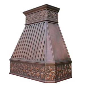 Mỹ mộc mạc Đồng phạm vi mui xe tùy chỉnh thủ công phong cách Châu Âu nhà bếp treo tường trang trí Vent <span class=keywords><strong>hood</strong></span> cho biệt thự sang trọng - Product Image 5