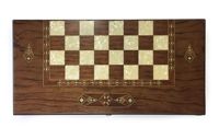 Jeu de backgammon classique en bois de rose fait à la main, 50 cm - 19,6 pouces