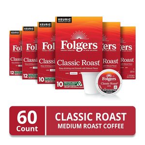 Café Folgers Classic Roast, Tueste Medio, Cápsulas Keurig K-Cup, Caja de 10 Unidades (Paquete de 6) - Product Image 6