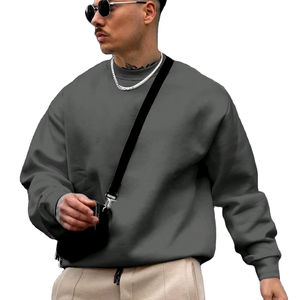 Harajuku alta calidad Unisex venta al por mayor alta calidad OEM pulóver liso teñido felpa en blanco personalizado 600 GSM. - Product Image 1